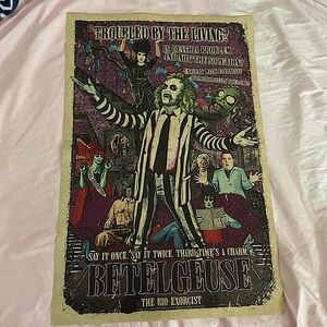 BETELGEUSE! BETELGEUSE! BEETLEJUICE! movie poster. 12x18.
